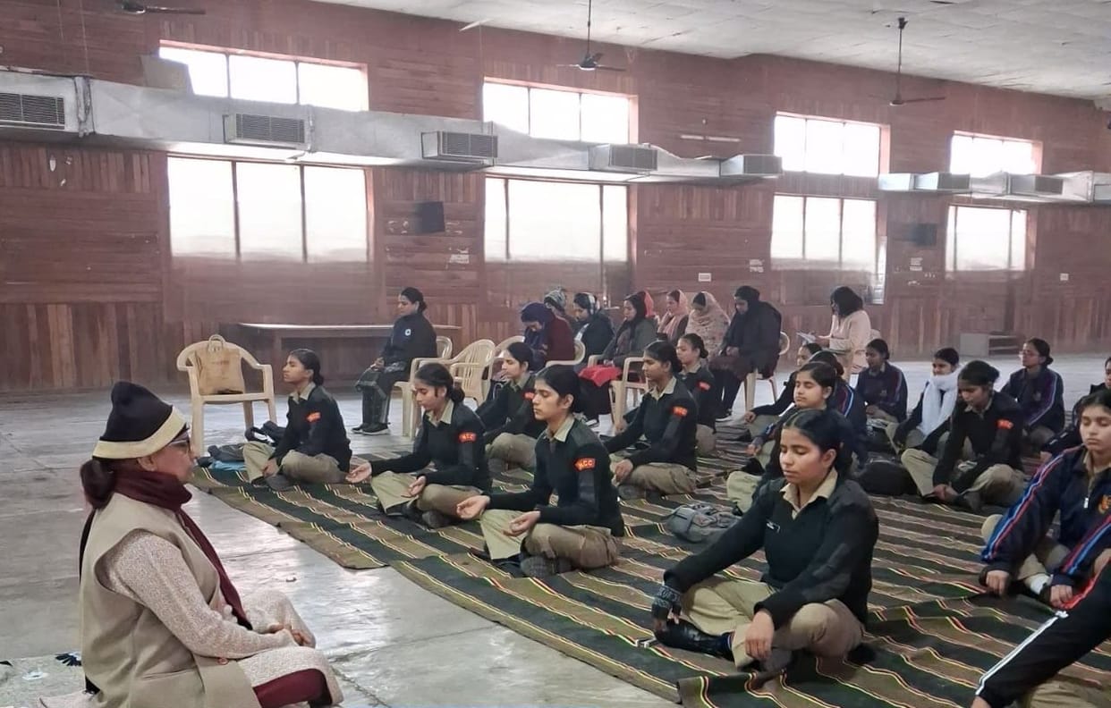 NCC cadets do meditation yoga on 2nd World Meditation Day