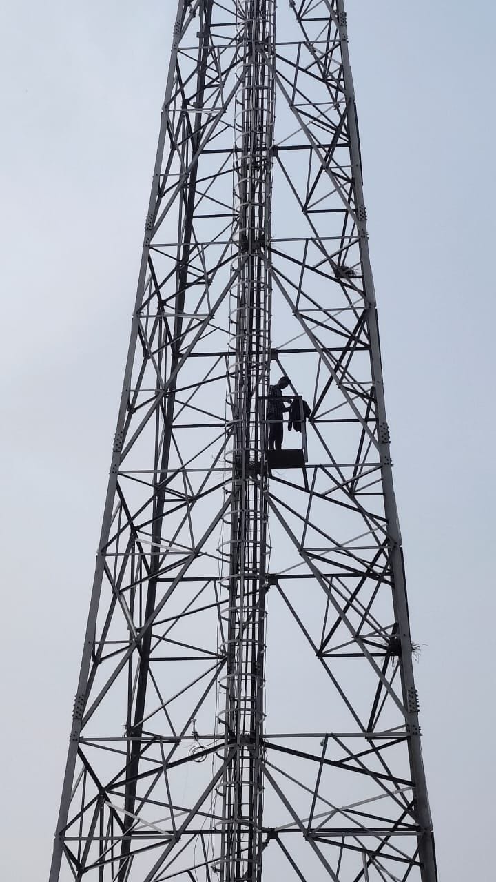 A young man climbed a mobile tower to marry his sister-in-law.