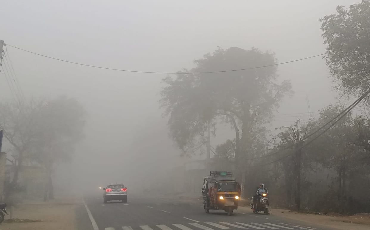 Narnaul experienced the coldest night in the state.