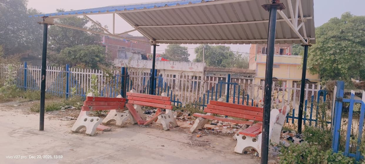 There is a hand pump for drinking water, that too is broken, the bench is broken...where can we sit?