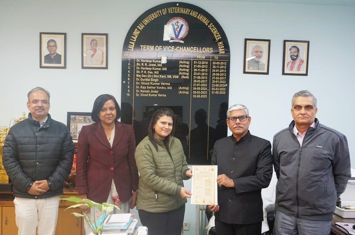 Dr. Anika of LUVAS gets copyright for her research work