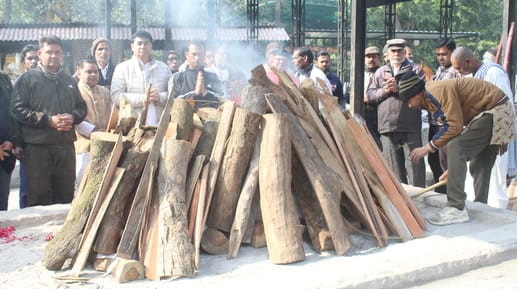 Modern Shehnai player Mahendra Dhanak was given a final farewell