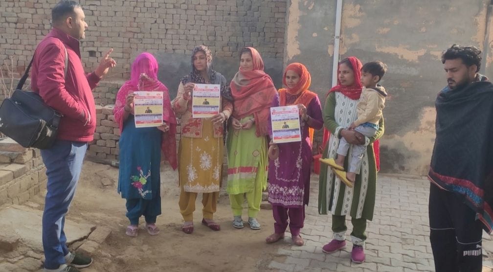 Awareness campaign conducted in Dhanda Kheri to prevent tuberculosis.