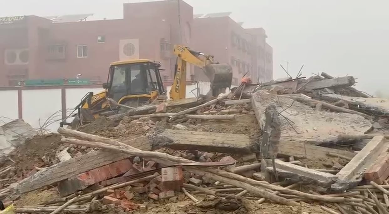 ADA demolished the house of the BJP Kisan Morcha's divisional president