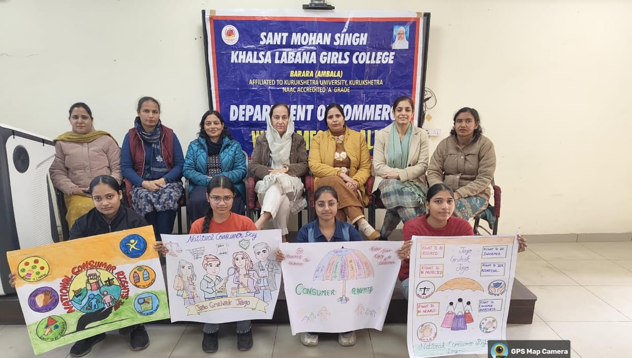 Students made posters on Consumer Day