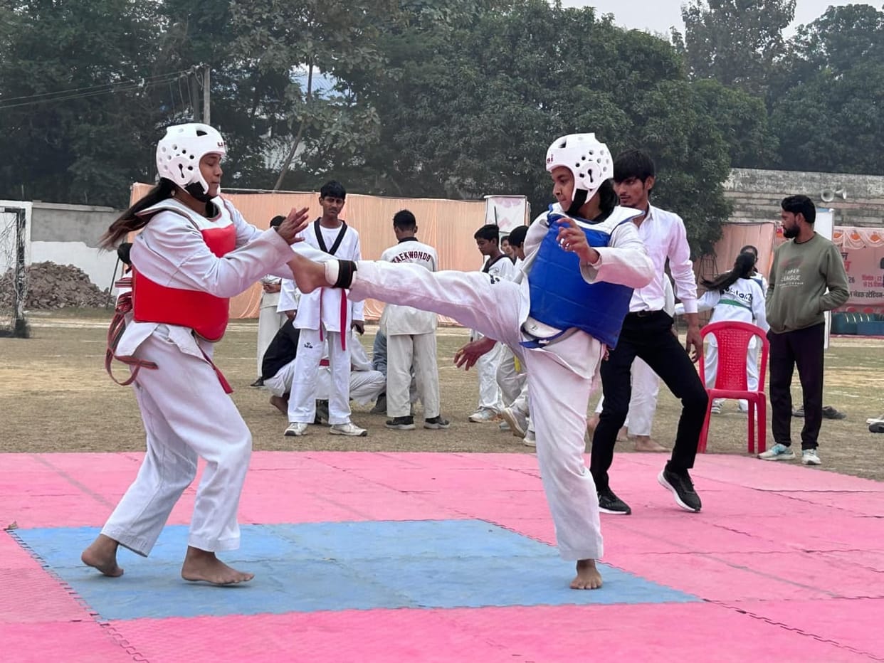 Jyoti, Aaradhya and Siddhi top in Taekwondo