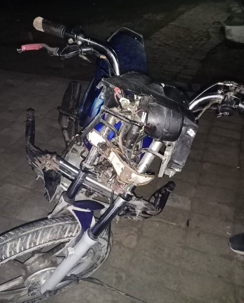 Two motorcycles collided head-on, killing two young men.