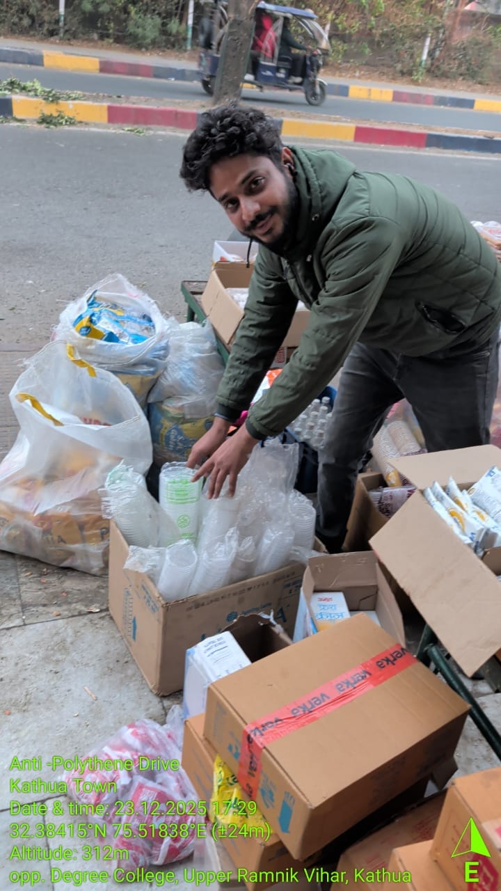 kathua news, anti polythene drive