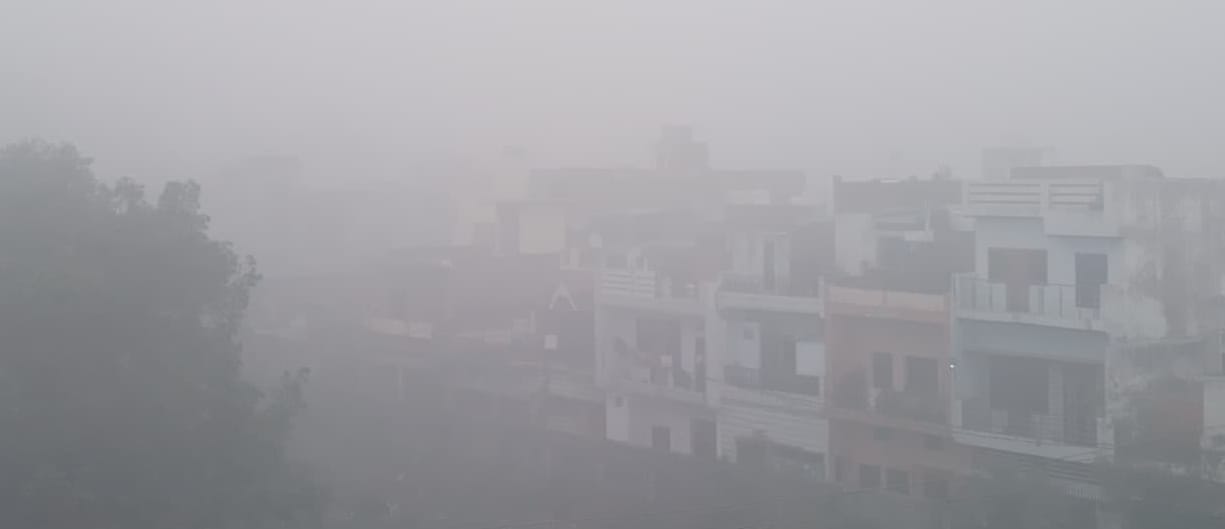 A blanket of fog covered the area, and the lack of sunshine increased the chill.