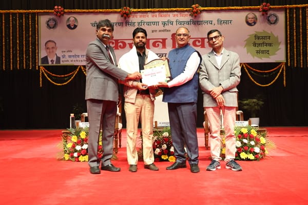 Progressive farmer Jaswinder Singh honored