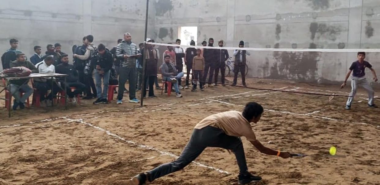 In badminton, the girls received a walkover, while the boys showcased their skills.