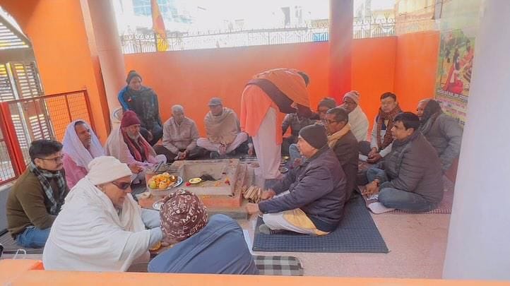 Havan Yagna (fire ritual) on the birth anniversary of Bharat Ratna Atal Bihari.