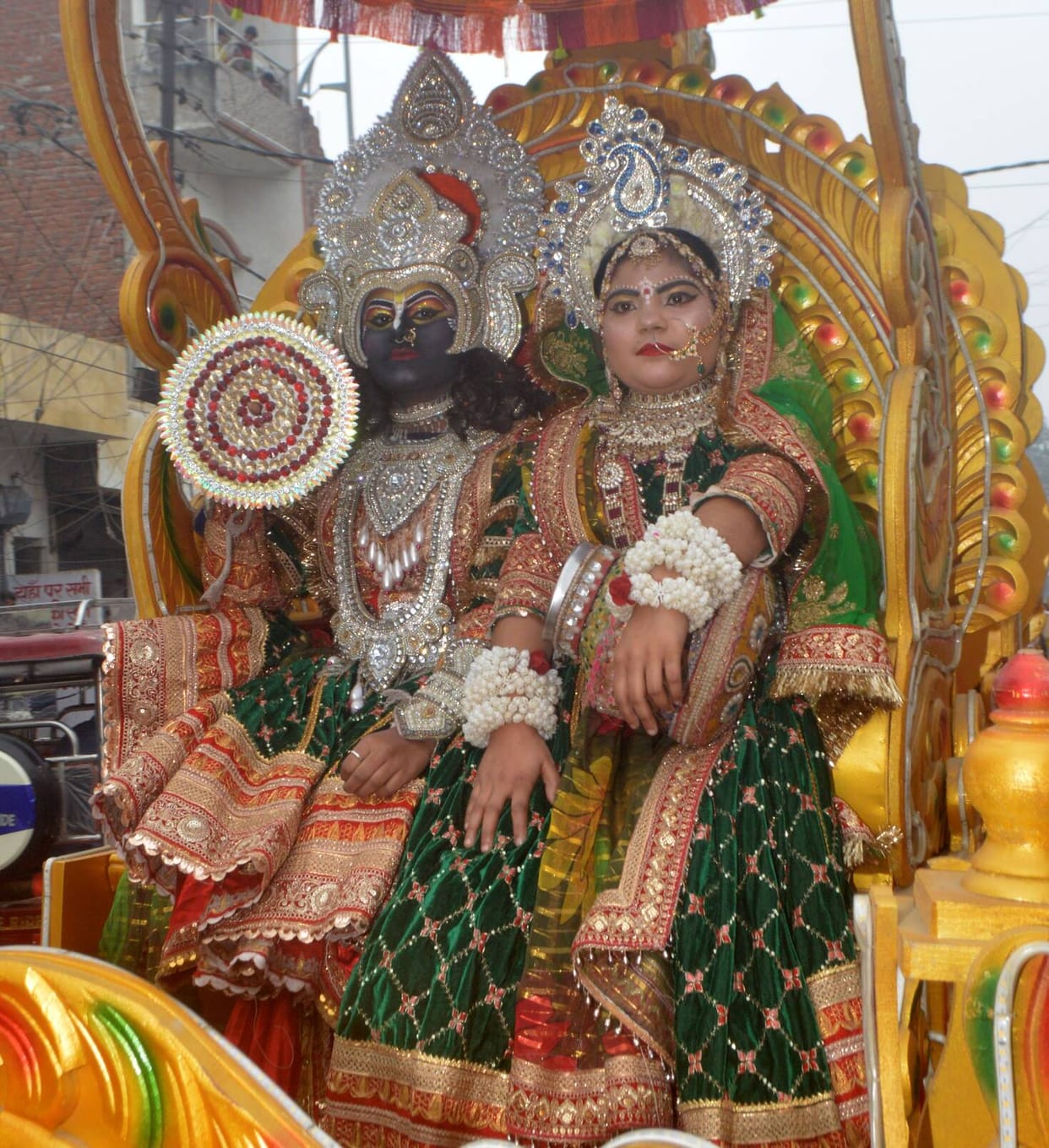 The tableau of Lord Shaligram and Mother Tulsi captivated everyone.
