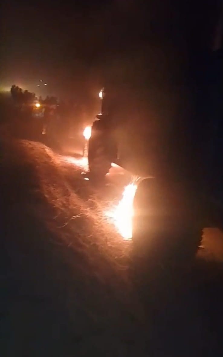 Bike rider dies, angry villagers set tractor on fire