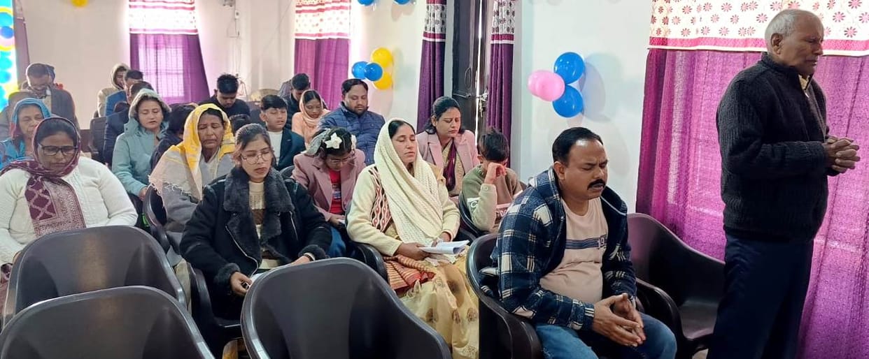 Christmas celebrations were held with prayers in churches.