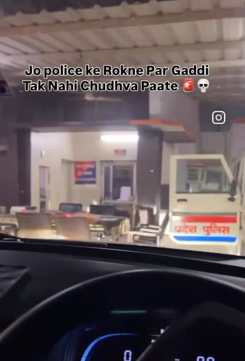 Car rider makes a reel in the police station in a show of swagger, video goes viral