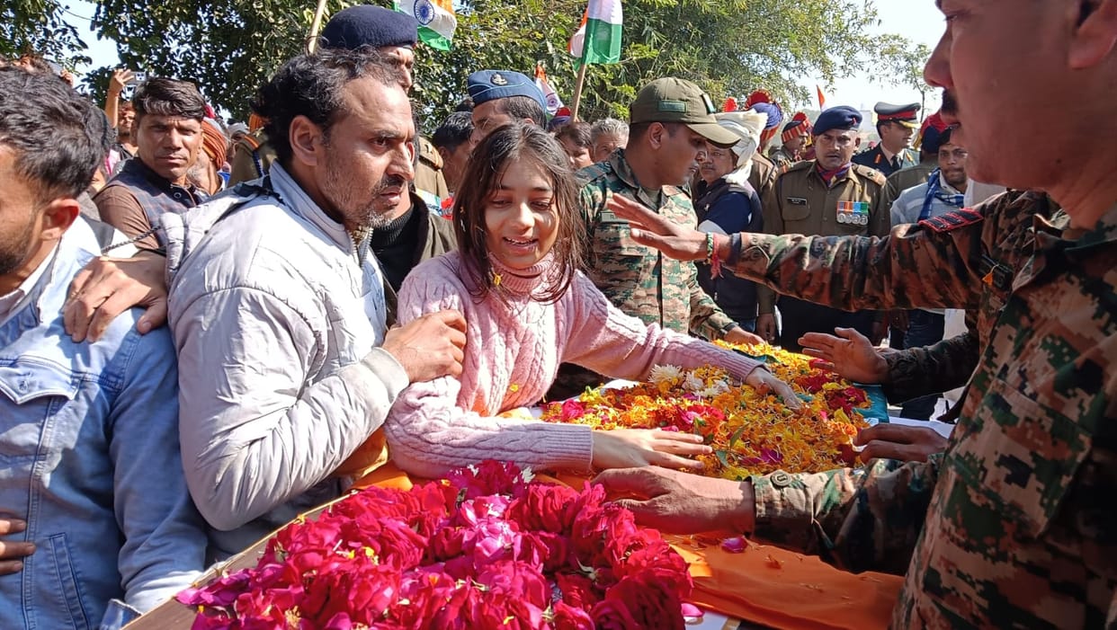 Subedar Layakram was given a final farewell with state honors.