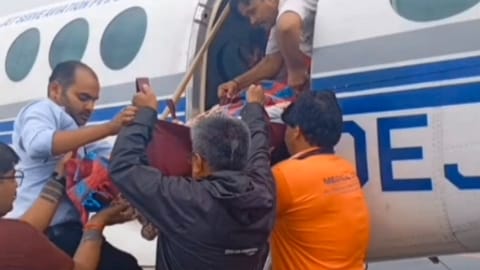 रीवा से पांच साल की बच्ची को एयरलिफ्ट किया गया।