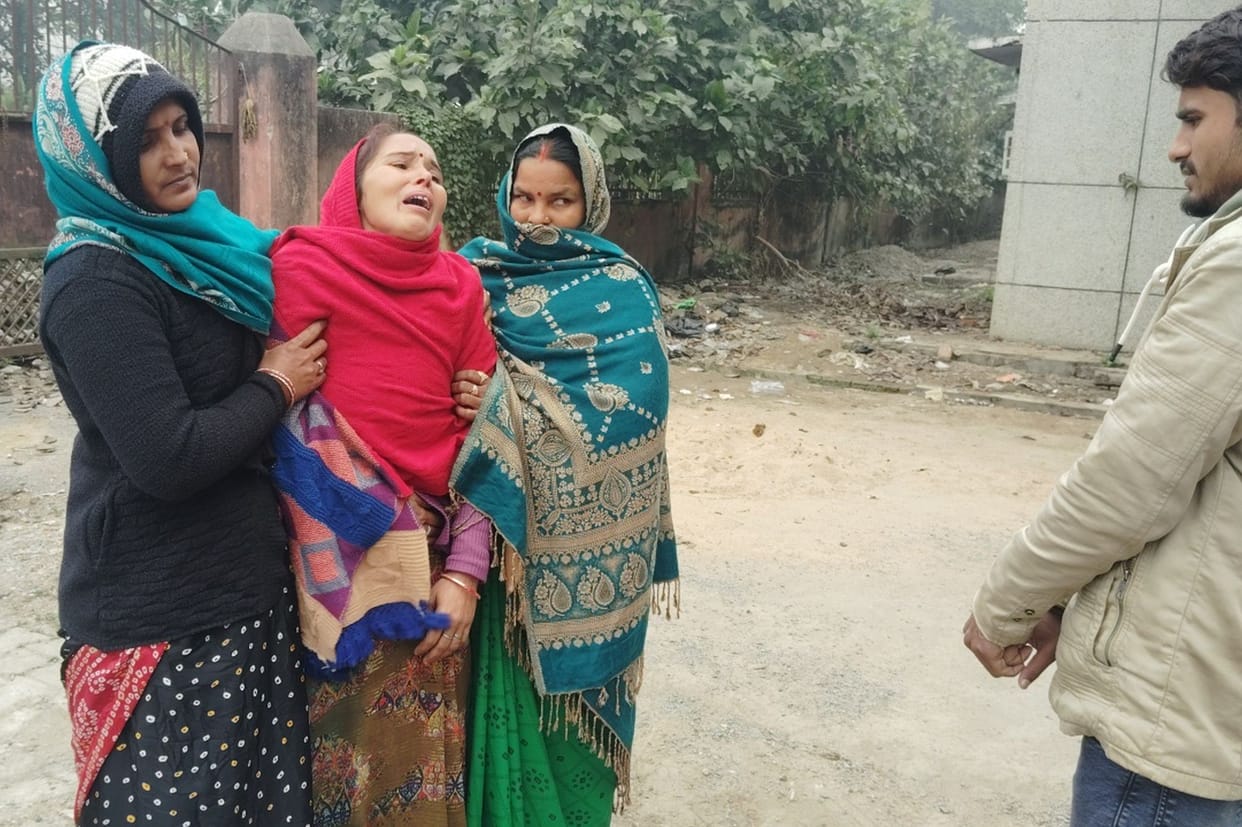 Three people have been accused of strangulating a married woman to death for dowry