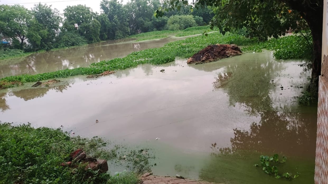 A pond of dirty water in Kotia village has become a source of trouble for the villagers.