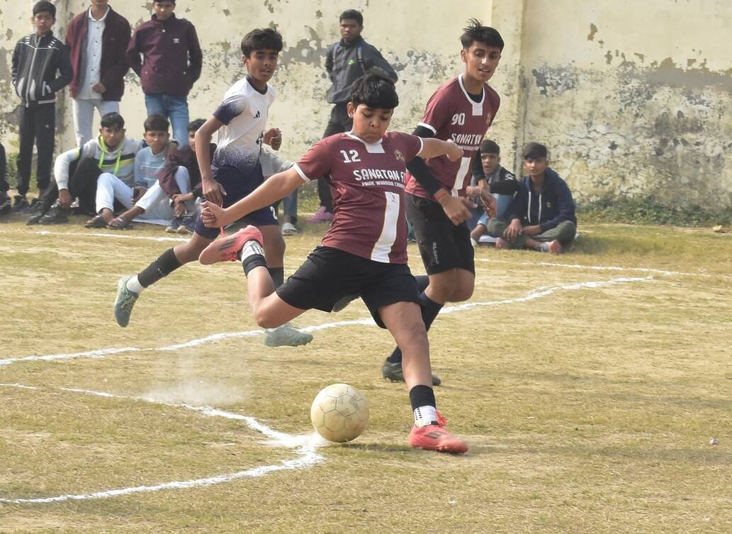 Sanatan Football Club won the match 3-0.