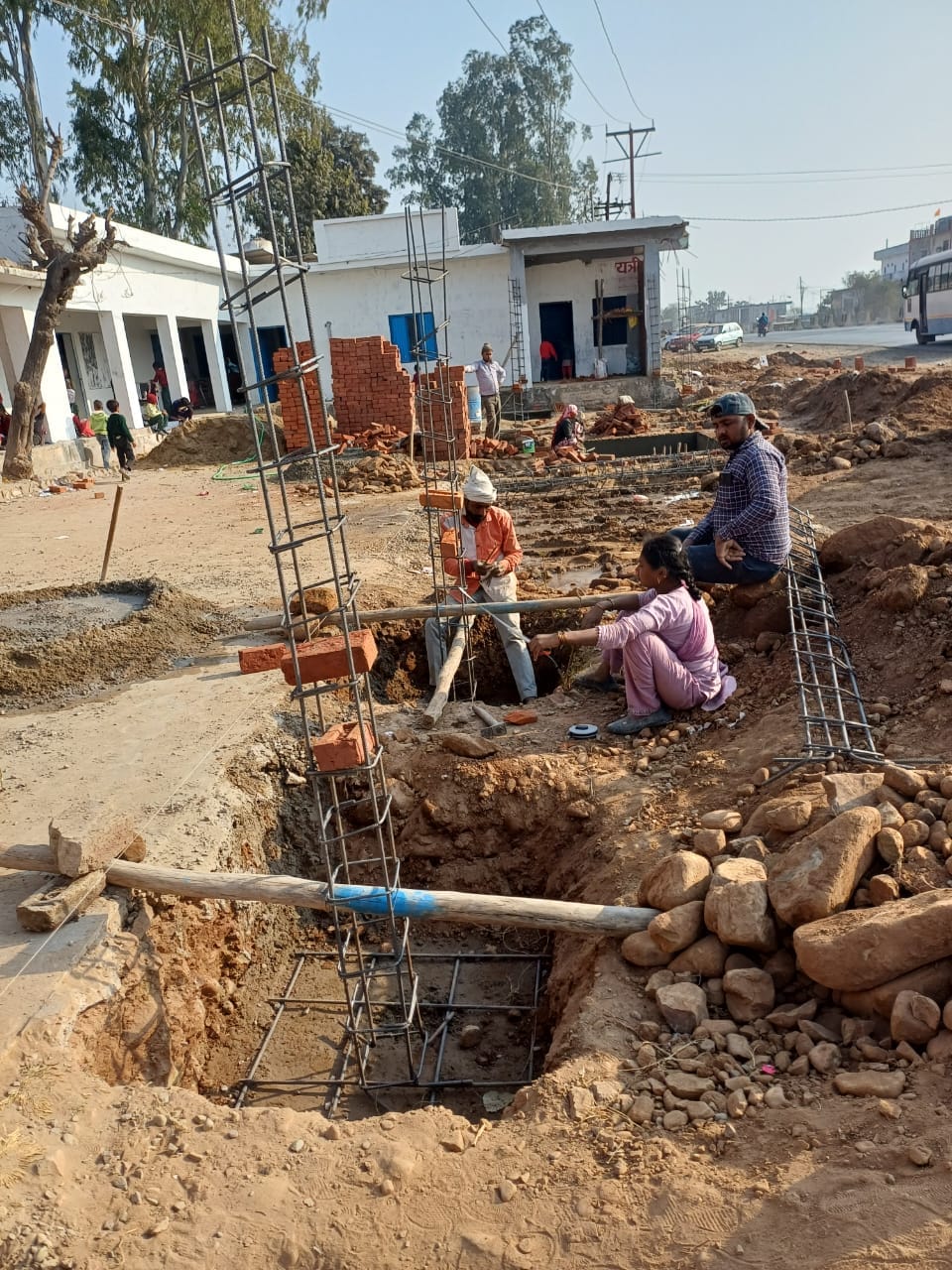 Work on boundary wall and toilets of Kheda Nanowal School begins