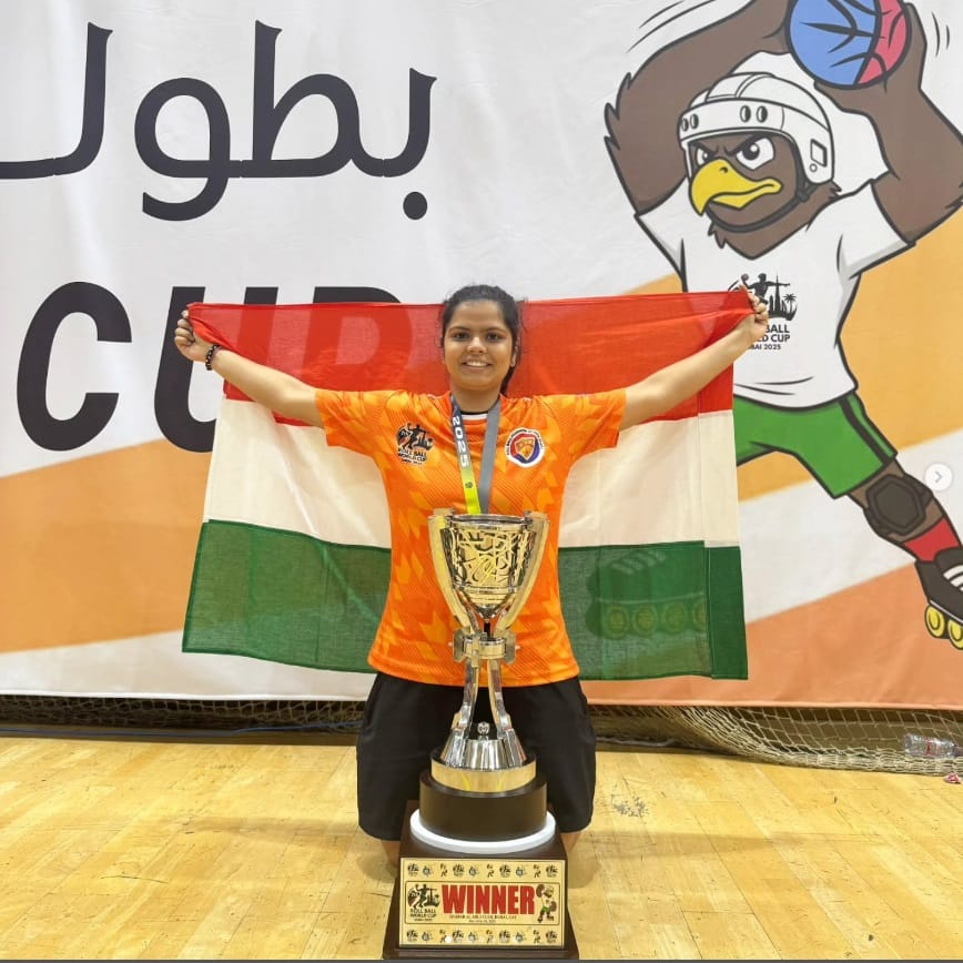 Prachi, a girl from Agra, led her team to victory in the Roll Ball World Cup Championship in Dubai.