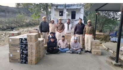 104 cartons of Rajasthan-made liquor being smuggled in a travel bus seized