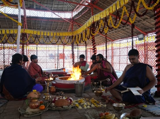 The Pratishtha Dwadashi festival begins with Mandala Puja