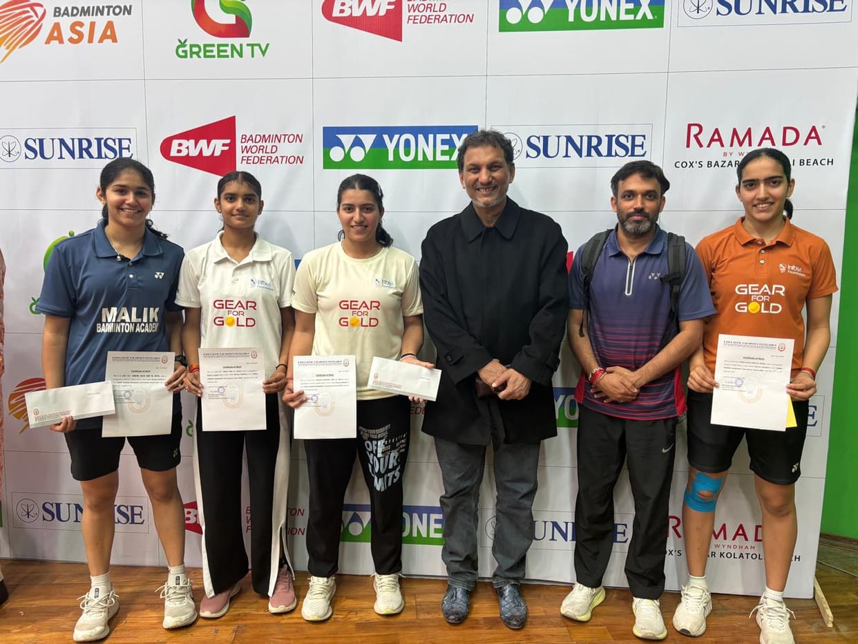 Muskan won two bronze medals in the badminton tournament.