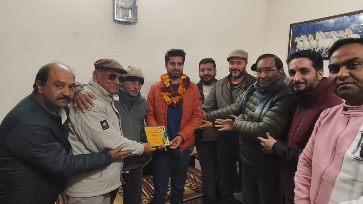 Ayush Rohila honored for passing the IES exam