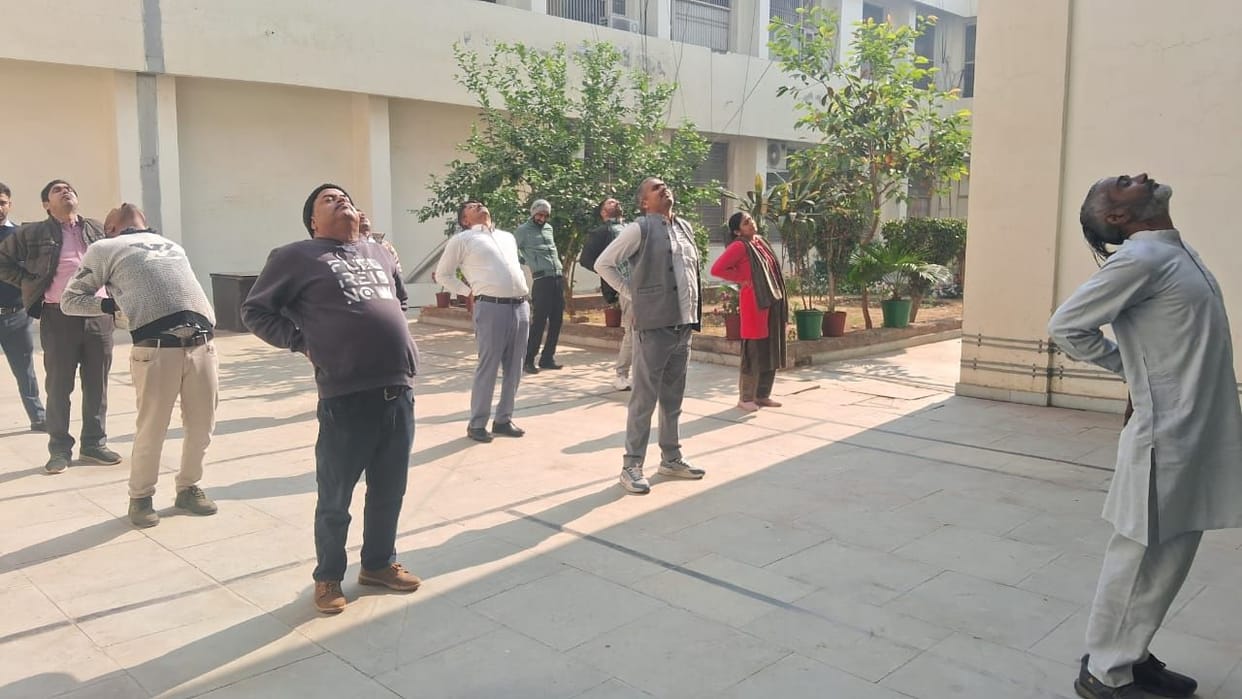 Officials and employees are benefiting from yoga breaks.