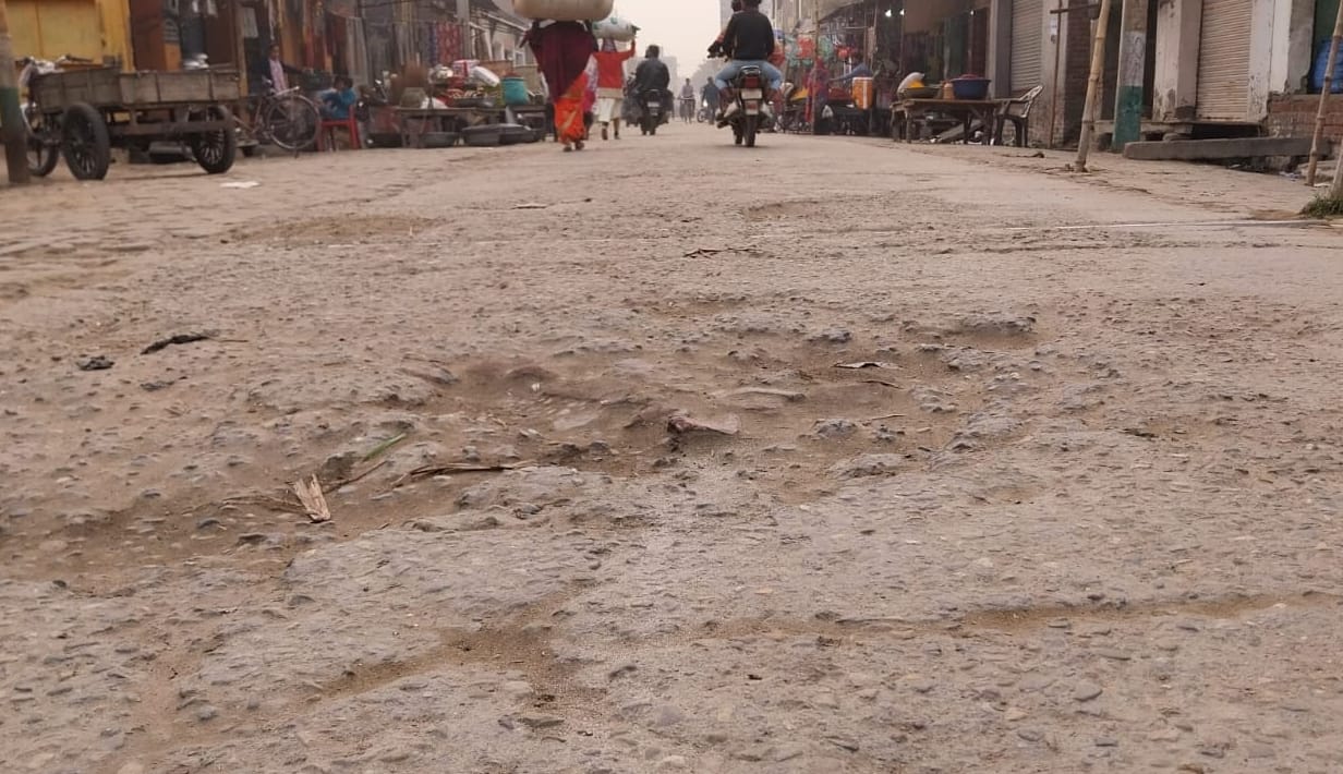 Broken roads are increasing the hardships of the people