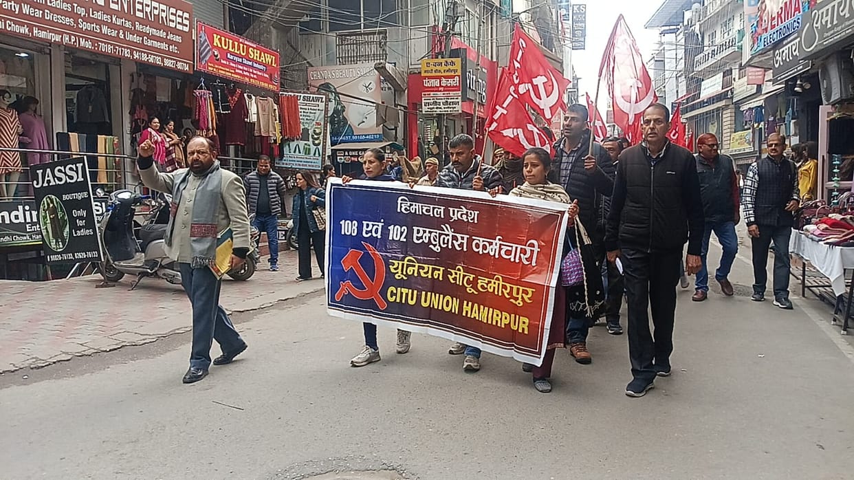 108 and 102 ambulance workers protest over non-payment of minimum wages