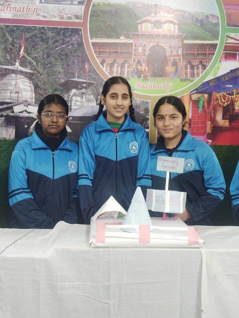 Anshika won the first prize in the junior category of the mathematics exhibition.
