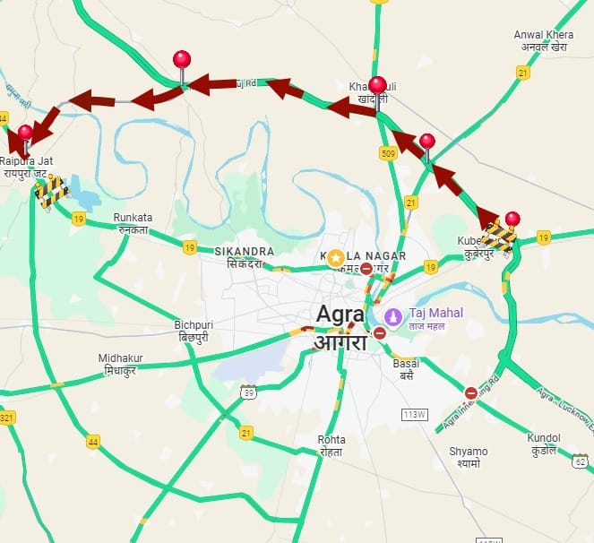 Tourist buses and heavy vehicles are prohibited from entering the city; they will exit via the Northern Bypass and the Expressway.