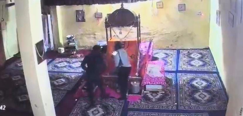 CCTV footage shows the accused of stealing from gurdwaras