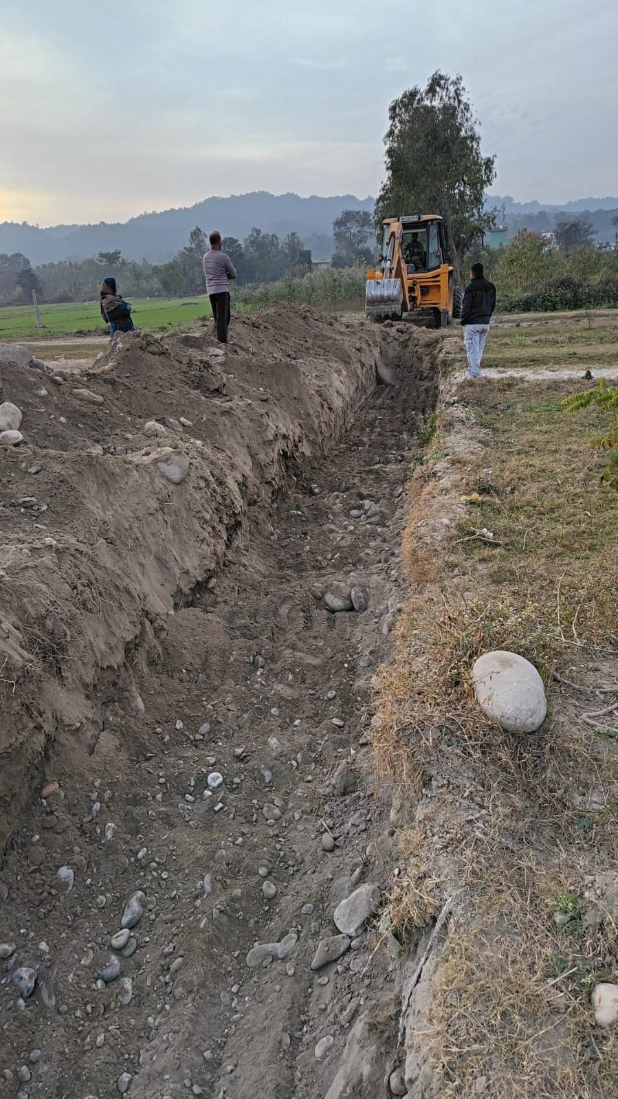 Work on the electricity substation at Satiwala begins.