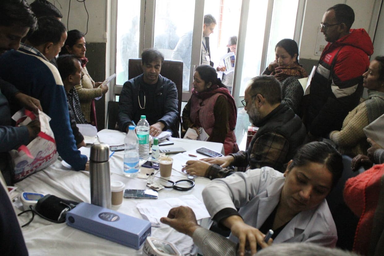 On the second day, 300 people underwent heart check-up.