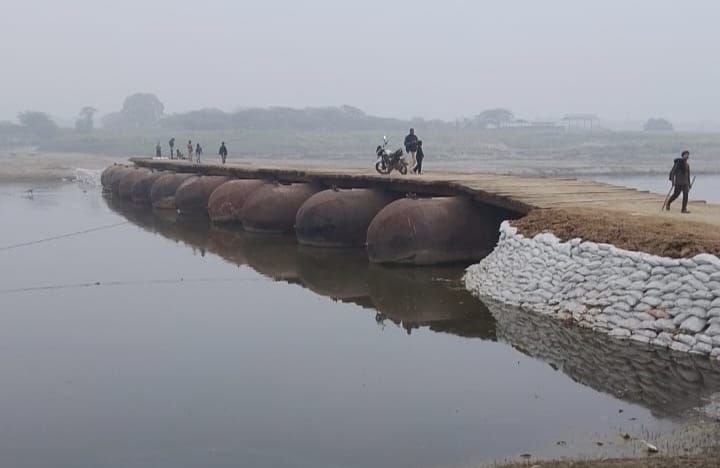 The pontoon bridge was opened, bringing relief to people of 50 villages.