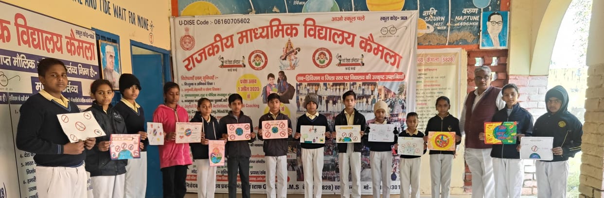 Manvi and Nidhi secured first place in the poster making competition.