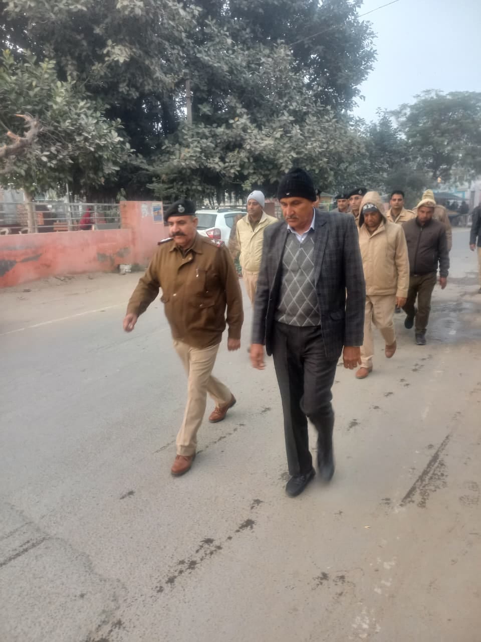 A foot patrol campaign was conducted, assuring people of their safety.
