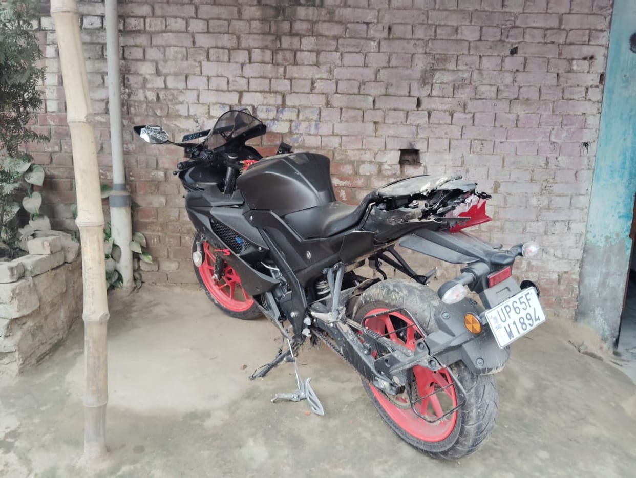 Bike rider dies after colliding with tree in fog, car overturns