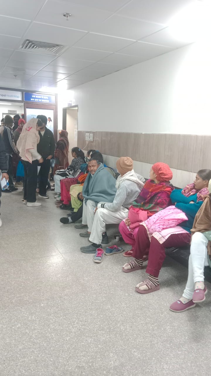 Sonologist arrived after four days, but due to power failure, the examination was not completed till afternoon.