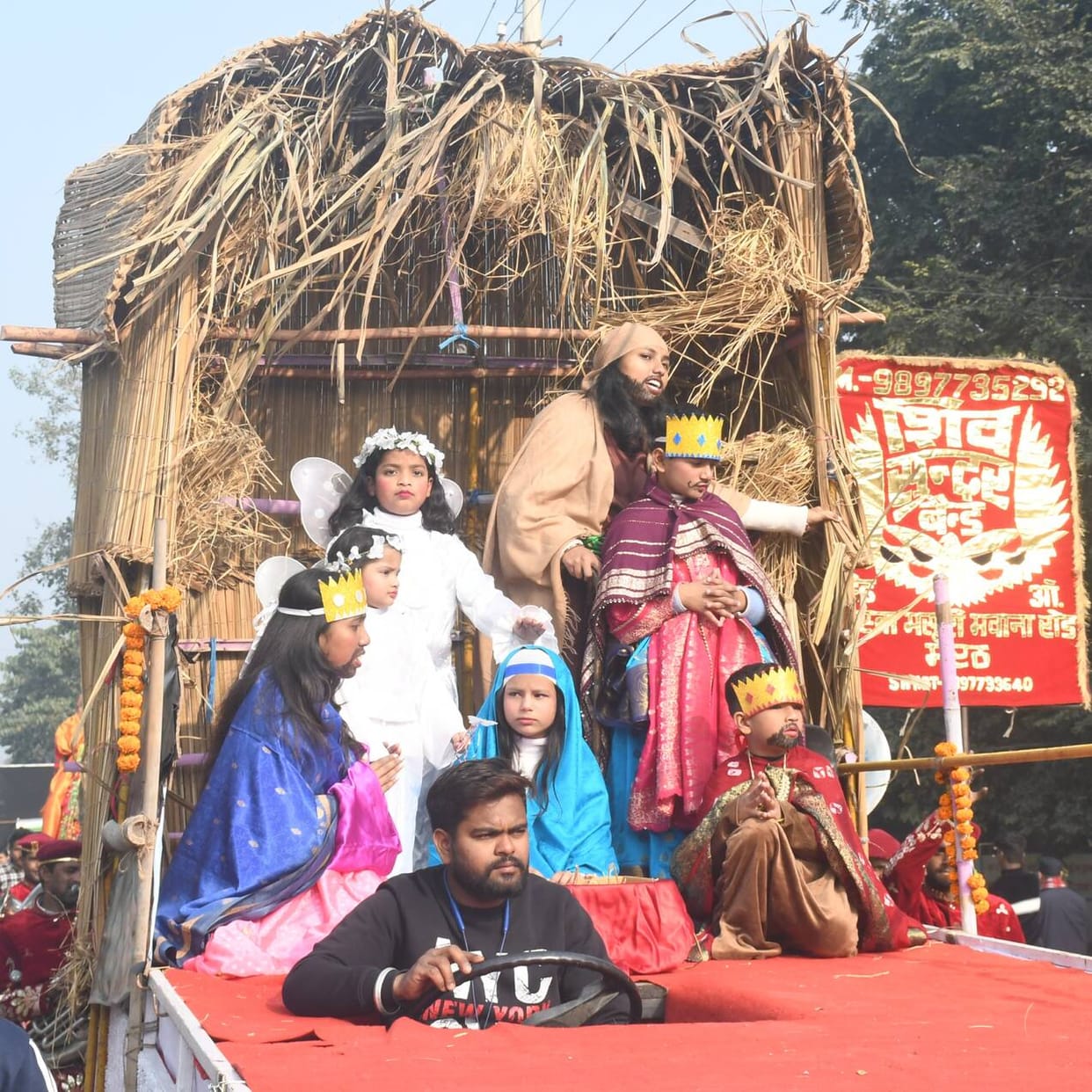 A procession was taken out with the message of peace and love.