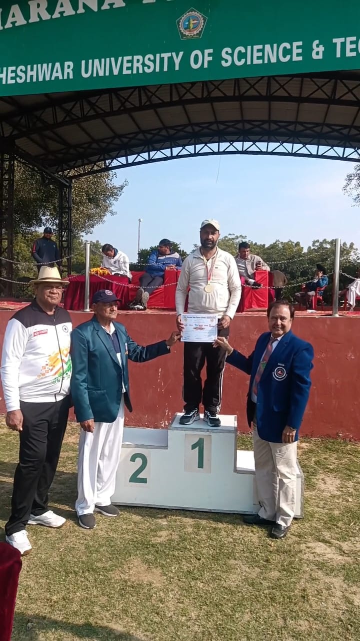Dr. Gurjit Singh won two gold medals at the state level