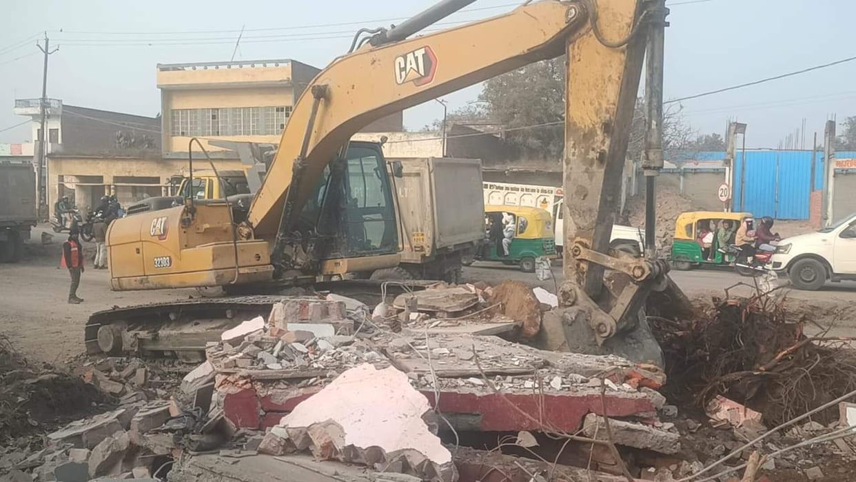 Dulhipur's Shiva temple was demolished during the construction of the six-lane road.
