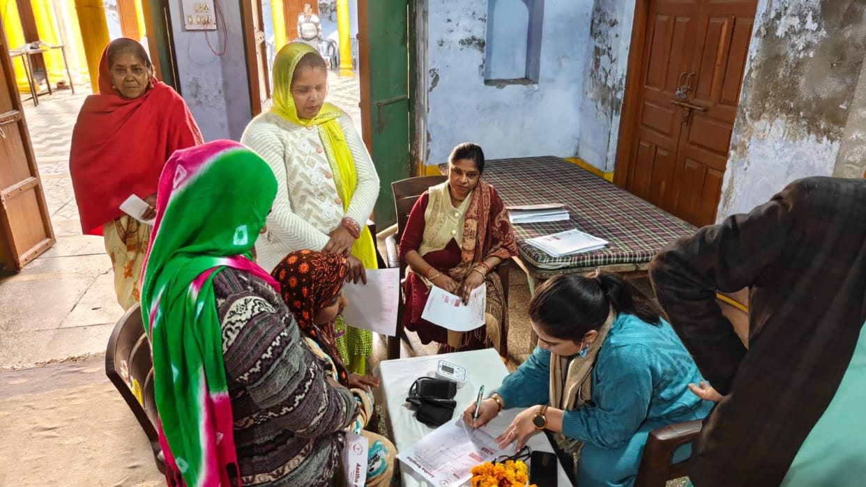 75 patients received free health check-ups.