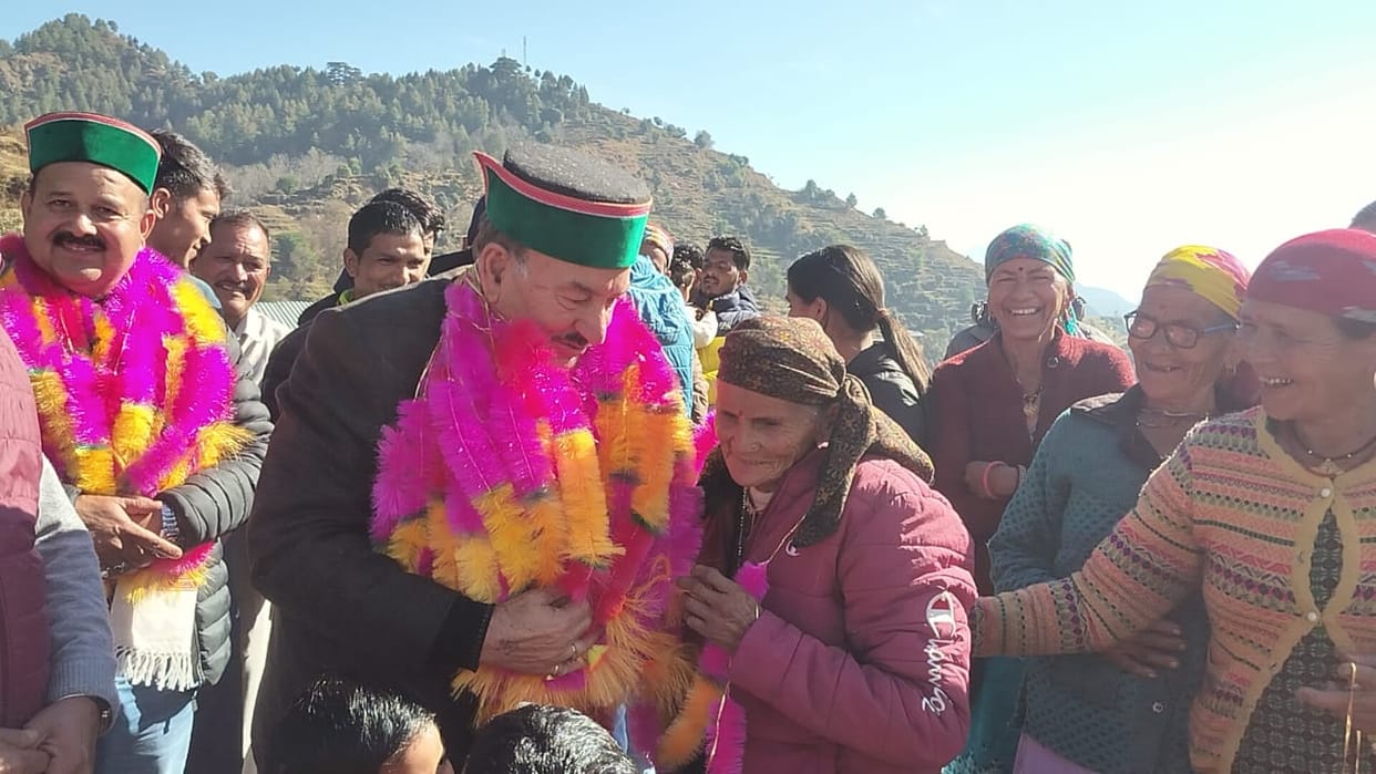 Students rejoiced after receiving the honour in Thalaut