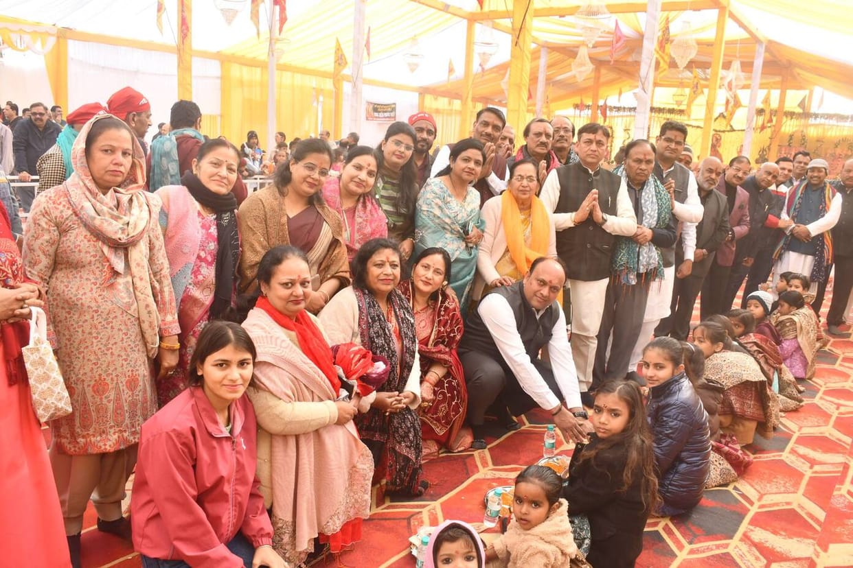 On the occasion of the annual celebration, a health check-up camp and community feast were organized after worshipping 21 girls.